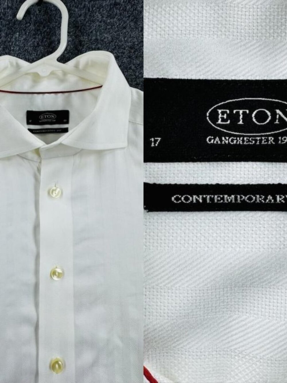Eton 17 Cotton Contemporary Men White Sweden Office Premium Elegant Long Sleeve